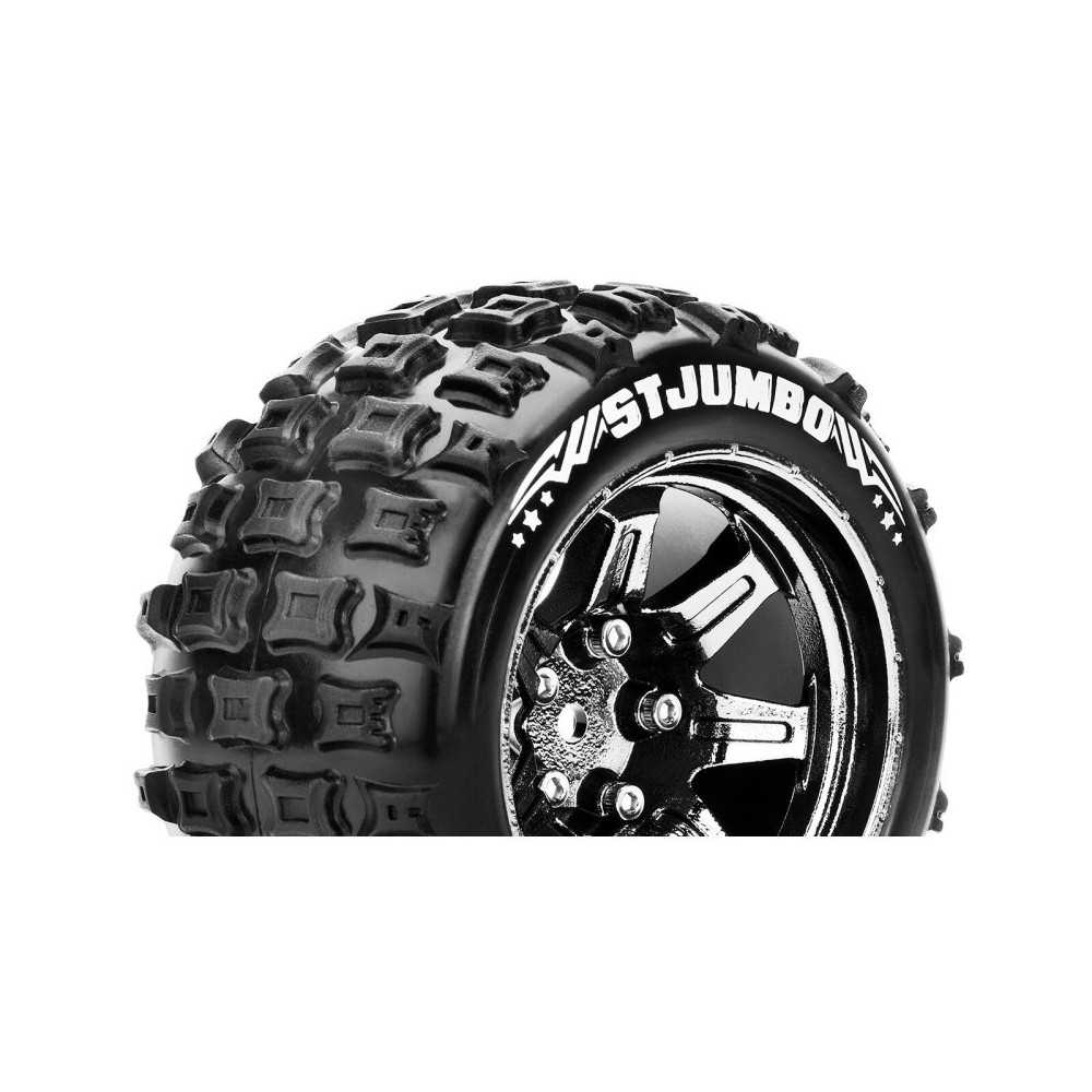Louise RC ST-JUMBO 1-10 Stadium Truck Tire Set Mounted Sport Black Chrome 2.8 Wheels Hex 14mm LR-T3210SBCM Louise RC ST-JUMBO 1-10 Stadium Truck Tire Set Mounted Sport Black Chrome 2.8 Wheels Hex 14mm LR-T3210SBCM
