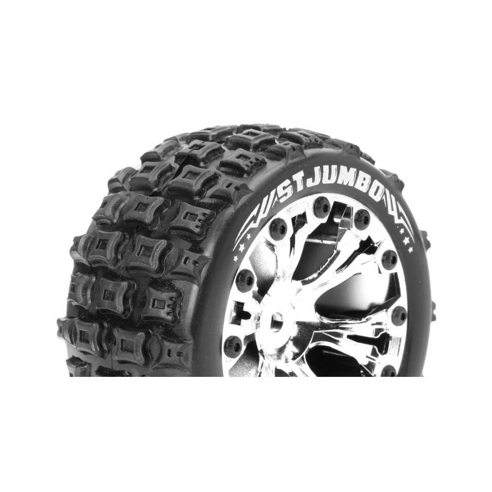 Louise RC ST-JUMBO 1-10 Stadium Truck Tire Set Mounted Sport Chrome 2.8 Wheels 1/2-Offset Hex 12mm LR-T3210SCH Louise RC ST-JUMBO 1-10 Stadium Truck Tire Set Mounted Sport Chrome 2.8 Wheels 1/2-Offset Hex 12mm LR-T3210SCH