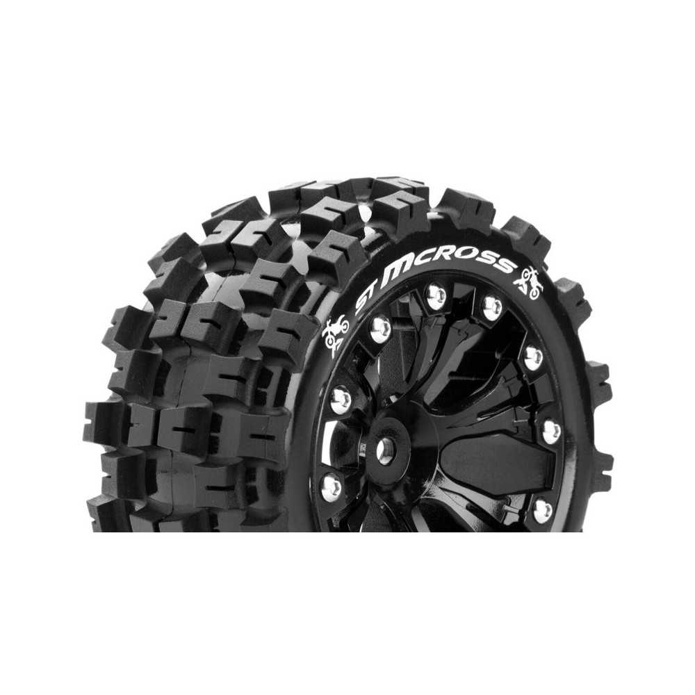 Louise RC ST-MCROSS 1-10 Stadium Truck Tire Set Mounted Sport Black 2.8 Wheels 1/2-Offset Hex 12mm LR-T3272SBH Louise RC ST-MCROSS 1-10 Stadium Truck Tire Set Mounted Sport Black 2.8 Wheels 1/2-Offset Hex 12mm LR-T3272SBH