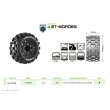 Louise RC ST-MCROSS 1-10 Stadium Truck Tire Set Mounted Sport LR-T3272SX