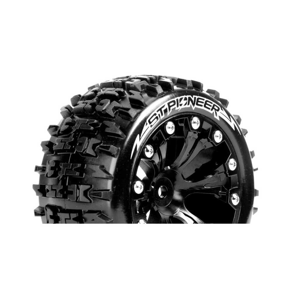 Louise RC ST-PIONEER 1-10 Stadium Truck Tire Set Mounted Soft Black 2.8 Wheels 1/2-Offset Hex 12mm LR-T3227SBH Louise RC ST-PIONEER 1-10 Stadium Truck Tire Set Mounted Soft Black 2.8 Wheels 1/2-Offset Hex 12mm LR-T3227SBH