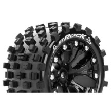 Neumáticos para Stadium Truck 1/10 Louise RC ST-ROCK Premontados Sport Llantas 2.8” Black 0-Offset Hex 12mm LR-T3273SB