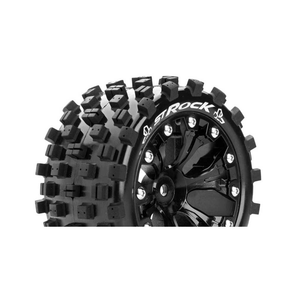 Neumáticos para Stadium Truck 1/10 Louise RC ST-ROCK Premontados Sport Llantas 2.8” Black 0-Offset Hex 12mm LR-T3273SB