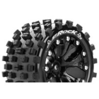 Neumáticos para Stadium Truck 1/10 Louise RC ST-ROCK Premontados Sport Llantas 2.8” Black Hex 14mm LR-T3273SBM