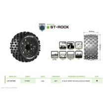 Neumáticos para Stadium Truck 1/10 Louise RC ST-ROCK Premontados Sport LR-T3273SX