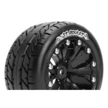 Neumáticos para Stadium Truck 1/10 Louise RC ST-ROCKET Premontados Sport Llantas 2.8” Black Hex 14mm LR-T3208SBM