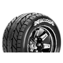 Neumáticos para Stadium Truck 1/10 Louise RC ST-ROCKET Premontados Sport Llantas 2.8” Black Chrome Hex 14mm LR-T3208SBCM