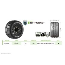 Neumáticos para Stadium Truck 1/10 Louise RC ST-ROCKET Premontados Sport LR-T3208SX