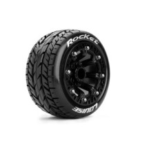 Neumáticos Louise RC ST-ROCKET 1/16 Truck Premontados Sport Llantas 2.2” Black Hex 12mm LR-T3188SB