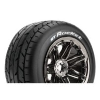 Neumáticos Louise RC ST-ROCKET 1/8 Stadium Truck Premontados Sport Llantas 3.8” Black Chrome LR-T3286BC