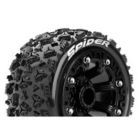 Neumáticos Louise RC ST-SPIDER 1/16 Truck Premontados Sport Llantas 2.2” Black Hex 12mm LR-T3200SB