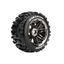 Neumáticos Louise RC ST-ULLDOZE 1/8 Stadium Truck Premontados Sport Llantas 3.8” Black Chrome LR-T3288BC