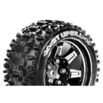 Neumáticos Louise RC ST-UPHILL 1/10 Stadium Truck Premontados Sport Llantas 2.8” Black Chrome Hex 14mm LR-T3211SBCM
