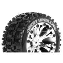 Neumáticos Louise RC ST-UPHILL 1/10 Stadium Truck Premontados Sport Llantas 2.8” Chrome 0-Offset Hex 12mm LR-T3211SC