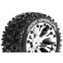 Neumáticos Louise RC ST-UPHILL 1/10 Stadium Truck Premontados Sport Llantas 2.8” Chrome 1/2-Offset Hex 12mm LR-T3211SCH
