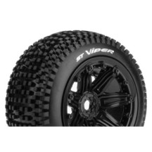 Neumáticos Louise RC ST-VIPER 1/8 Stadium Truck Premontados Sport Llantas 3.8” Black Hex 17mm LR-T3289B