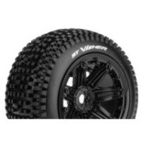 Neumáticos Louise RC ST-VIPER 1/8 Stadium Truck Premontados Sport Llantas 3.8” Black Hex 17mm LR-T3289B