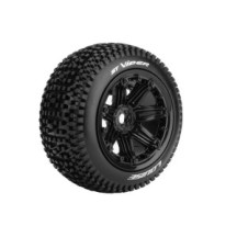 Neumáticos Louise RC ST-VIPER 1/8 Stadium Truck Premontados Sport Llantas 3.8” Black Hex 17mm LR-T3289B