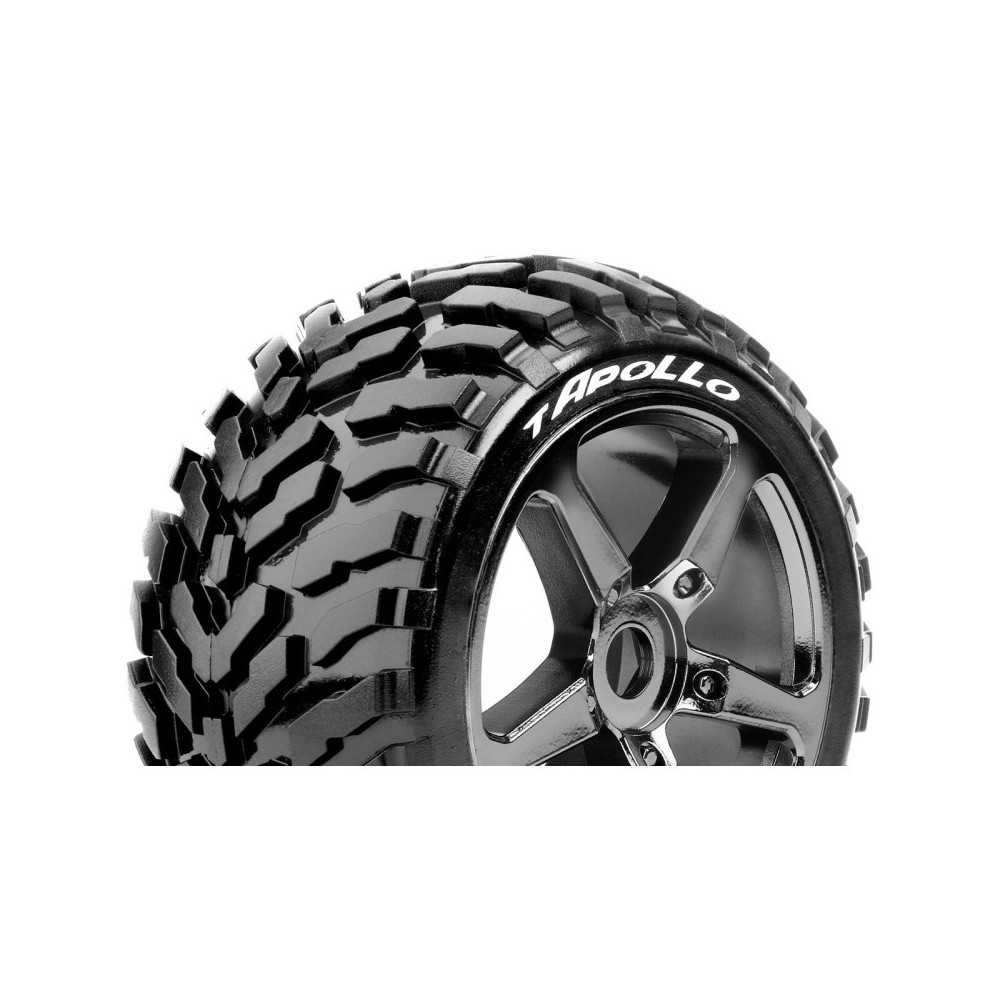Neumáticos Louise RC T-APOLLO 1/8 Truggy Premontados Soft Llantas Black-Chrome 0-Offset Hex 17mm LR-T3252SBC Neumáticos Louise RC T-APOLLO 1/8 Truggy Premontados Soft Llantas Black-Chrome 0-Offset Hex 17mm LR-T3252SBC