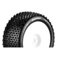 Neumáticos Louise RC T-PIRATE 1/8 Truggy Premontados Soft Llantas Blancas 1/2-Offset Hex 17mm LR-T3134SWH