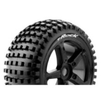 Neumáticos Louise RC T-ROCK 1/8 Truggy Premontados Soft Llantas Black 0-Offset Hex 17mm LR-T3251SB
