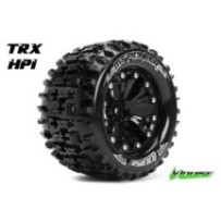 Neumáticos Louise RC MT-PIONEER 1/10 Monster Truck Sport Premontados Llantas 2.8” Black 1/2-Offset Hex 12mm LR-T3202SBH