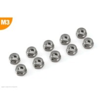 Revtec - Aluminium Nylstop Nut - M3 - Gun Metal - 10 pcs GF-0400-033