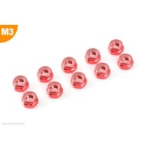 Revtec - Aluminium Nylstop Nut - M3 - Red - 10 pcs GF-0400-035
