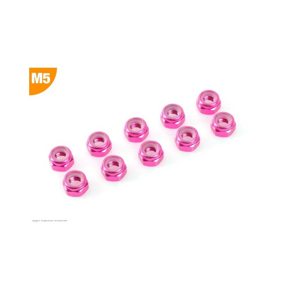 Revtec - Aluminium Nylstop Nut - M5 - Blue - 10 pcs GF-0400-054 Revtec - Aluminium Nylstop Nut - M5 - Blue - 10 pcs GF-0400-054