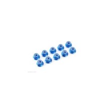 Revtec - Aluminium Nylstop Nut - M5 - Flanged - Blue - 10 pcs GF-0401-054