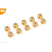 Revtec - Aluminium Nylstop Nut - M5 - Gold - 10 pcs GF-0400-050