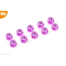 Revtec - Aluminium Nylstop Nut - M5 - Purple - 10 pcs GF-0400-052
