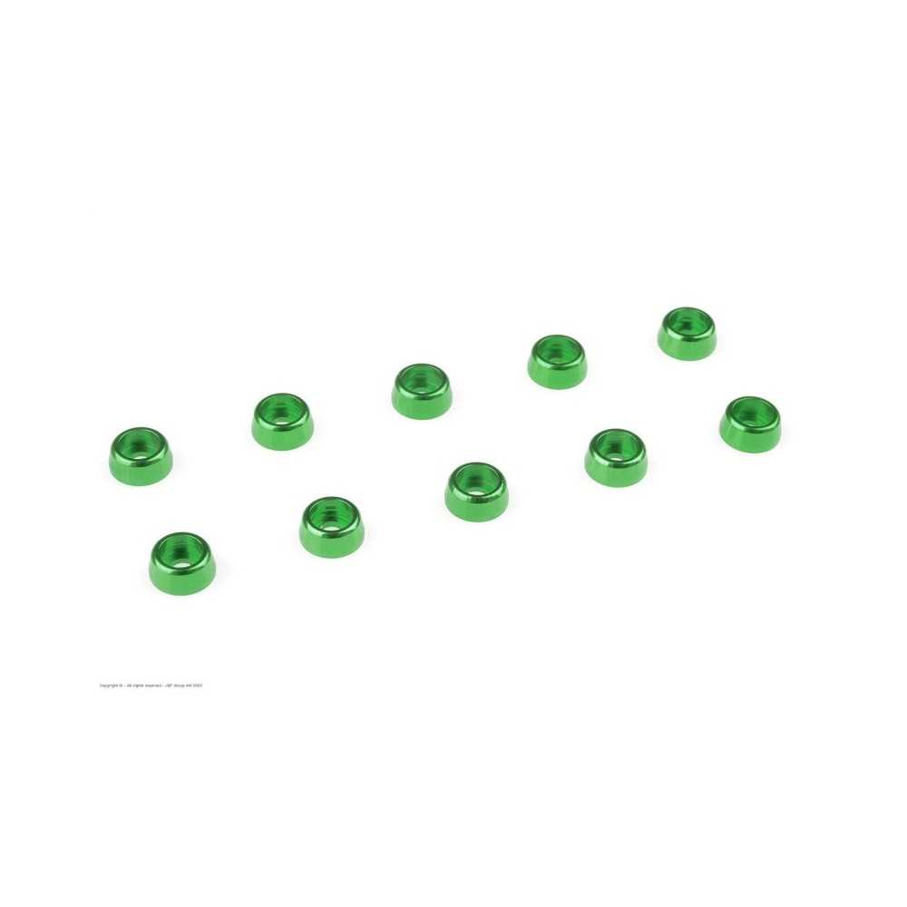 Revtec - Aluminium Washer - for M2 Socket Head Screws - OD 6mm - Green - 10 pcs GF-0406-011 Revtec - Aluminium Washer - for M2 Socket Head Screws - OD 6mm - Green - 10 pcs GF-0406-011