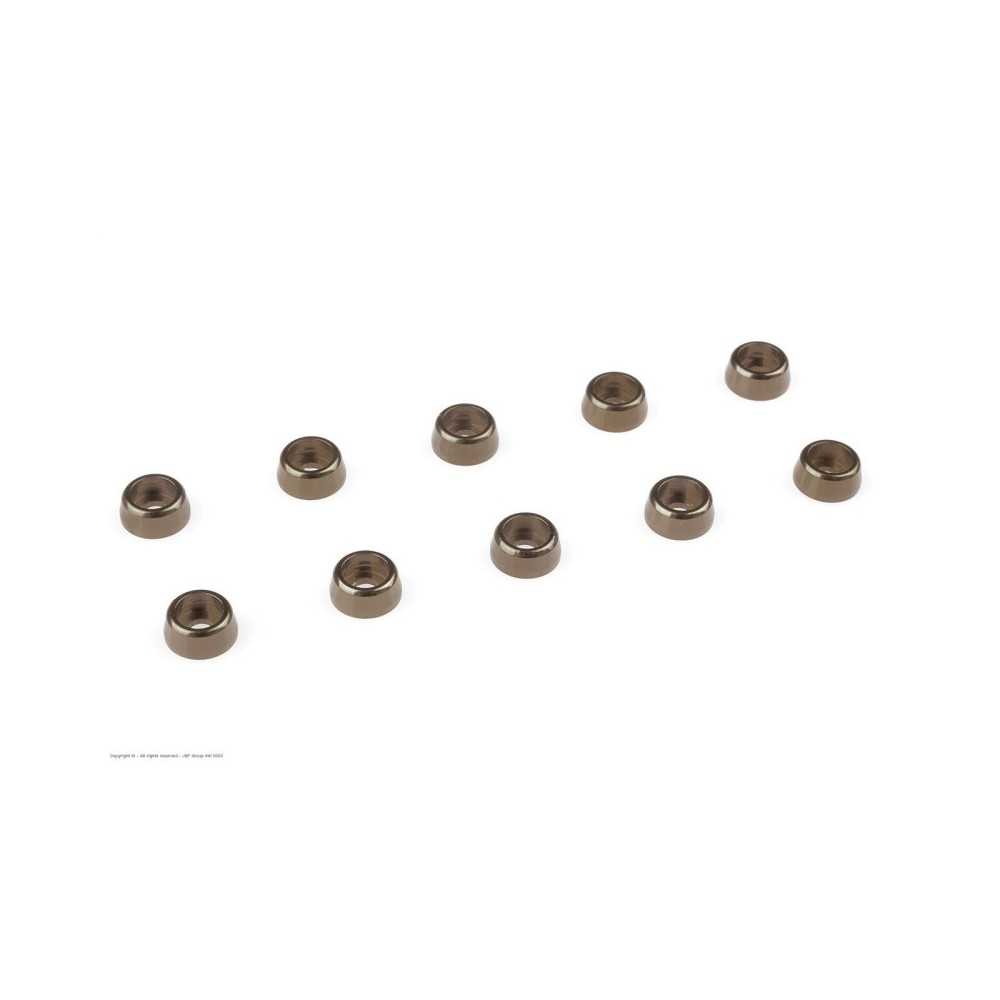 Revtec - Aluminium Washer - for M2 Socket Head Screws - OD 6mm - Gun Metal - 10 pcs GF-0406-013 Revtec - Aluminium Washer - for M2 Socket Head Screws - OD 6mm - Gun Metal - 10 pcs GF-0406-013
