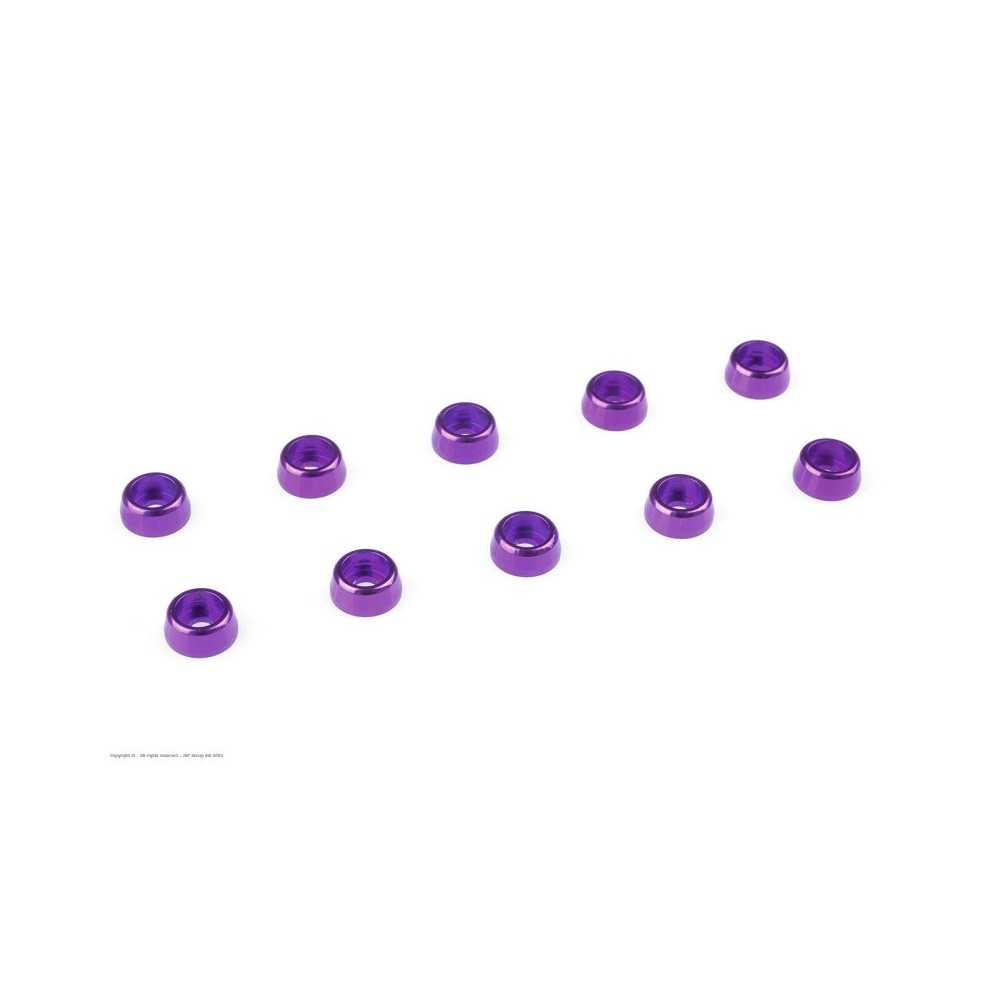 Revtec - Aluminium Washer - for M2 Socket Head Screws - OD 6mm - Purple - 10 pcs GF-0406-012