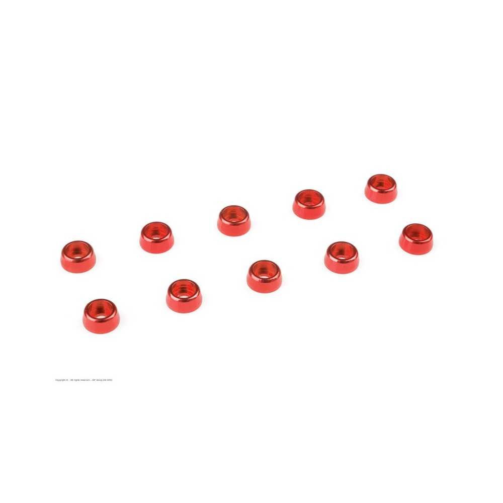 Revtec - Aluminium Washer - for M2 Socket Head Screws - OD 6mm - Red - 10 pcs GF-0406-015 Revtec - Aluminium Washer - for M2 Socket Head Screws - OD 6mm - Red - 10 pcs GF-0406-015