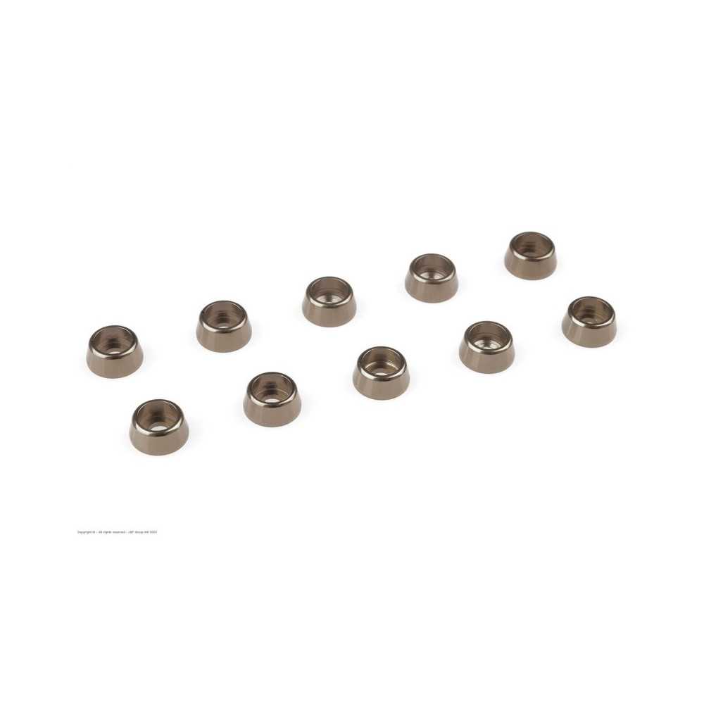 Revtec - Aluminium Washer - for M2.5 Socket Head Screws - OD 7mm - Gun Metal - 10 pcs GF-0406-023 Revtec - Aluminium Washer - for M2.5 Socket Head Screws - OD 7mm - Gun Metal - 10 pcs GF-0406-023