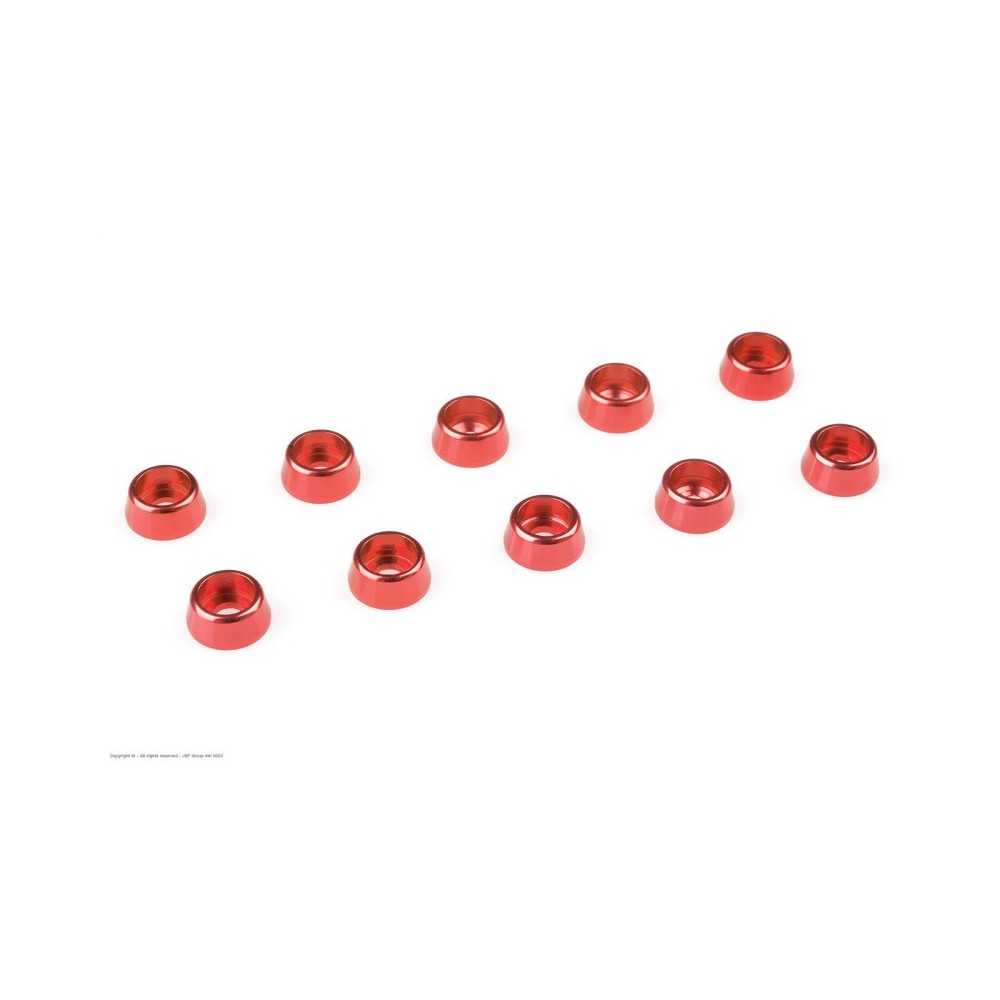 Revtec - Aluminium Washer - for M2.5 Socket Head Screws - OD 7mm - Red - 10 pcs GF-0406-025