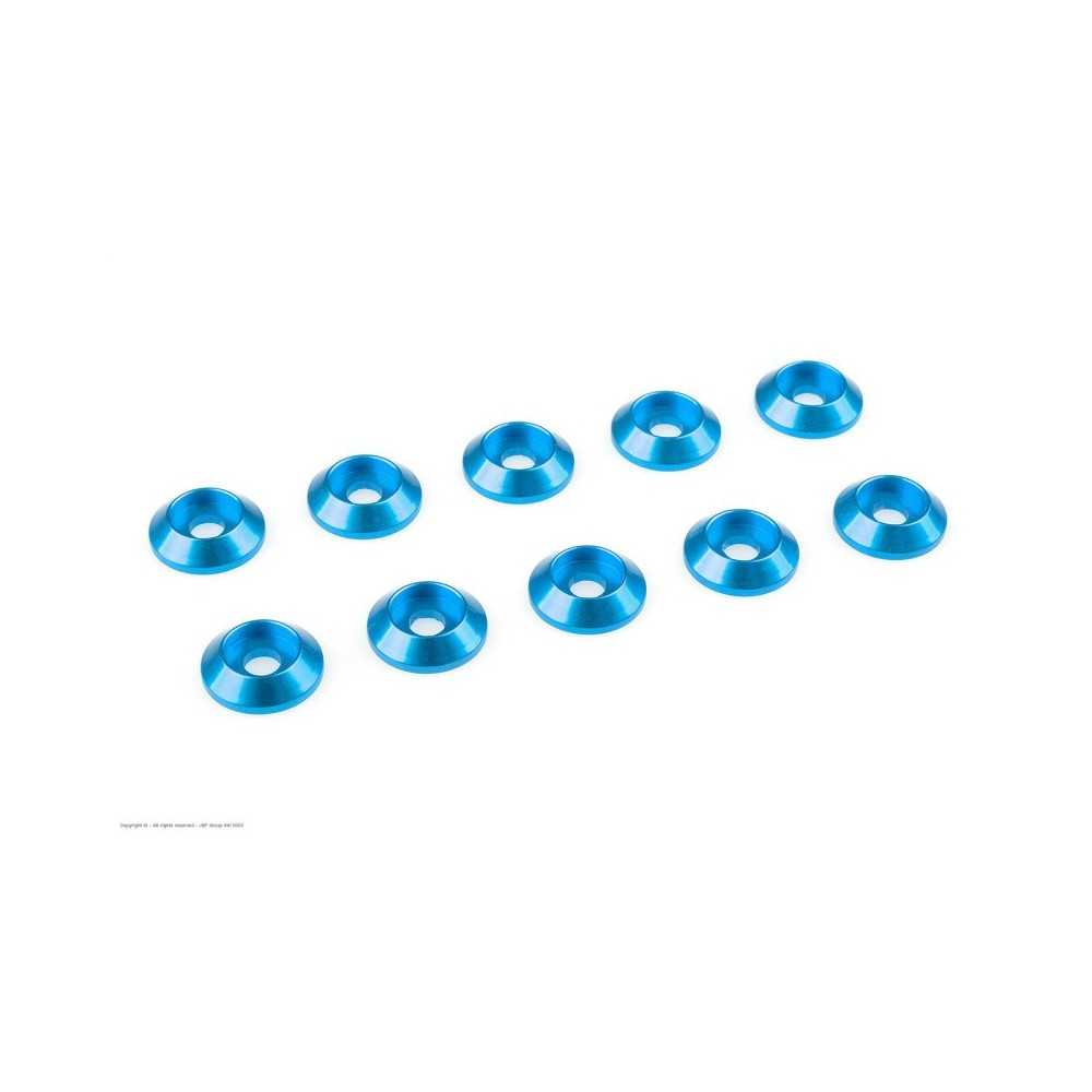 Revtec - Aluminium Washer - for M3 Button Head Screws - OD 10mm - Blue - 10 pcs GF-0407-024 Revtec - Aluminium Washer - for M3 Button Head Screws - OD 10mm - Blue - 10 pcs GF-0407-024