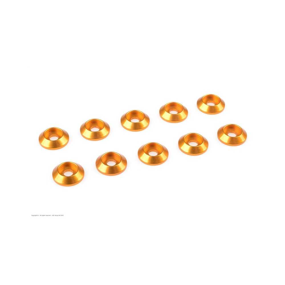 Revtec - Aluminium Washer - for M3 Button Head Screws - OD 10mm - Gold - 10 pcs GF-0407-020 Revtec - Aluminium Washer - for M3 Button Head Screws - OD 10mm - Gold - 10 pcs GF-0407-020