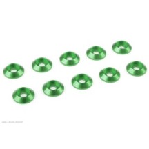 Revtec - Aluminium Washer - for M3 Button Head Screws - OD 10mm - Green - 10 pcs GF-0407-021