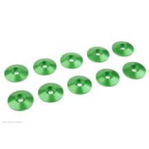 Revtec - Aluminium Washer - for M3 Button Head Screws - OD 15mm - Green - 10 pcs GF-0407-031