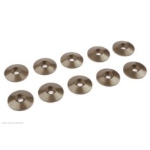 Revtec - Aluminium Washer - for M3 Button Head Screws - OD 15mm - Gun Metal - 10 pcs GF-0407-033