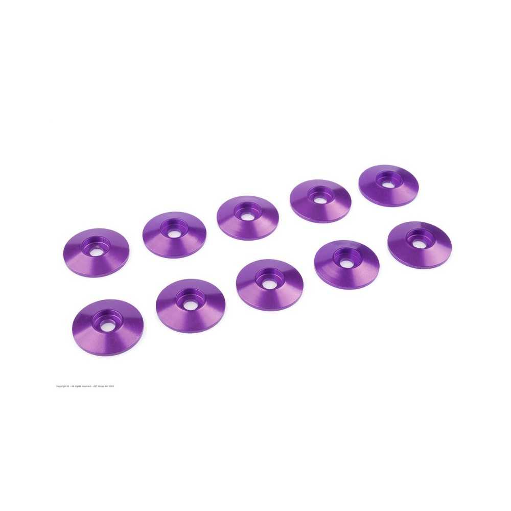 Revtec - Aluminium Washer - for M3 Button Head Screws - OD 15mm - Purple - 10 pcs GF-0407-032 Revtec - Aluminium Washer - for M3 Button Head Screws - OD 15mm - Purple - 10 pcs GF-0407-032