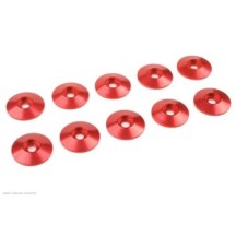Revtec - Aluminium Washer - for M3 Button Head Screws - OD 15mm - Red - 10 pcs GF-0407-035