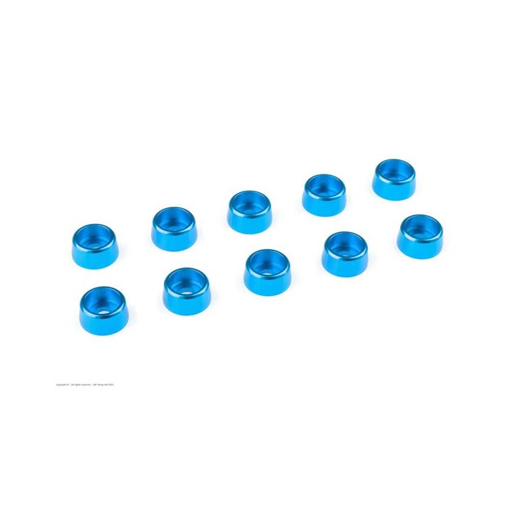 Revtec - Aluminium Washer - for M3 Socket Head Screws - OD 8mm - Blue - 10 pcs GF-0406-034 Revtec - Aluminium Washer - for M3 Socket Head Screws - OD 8mm - Blue - 10 pcs GF-0406-034