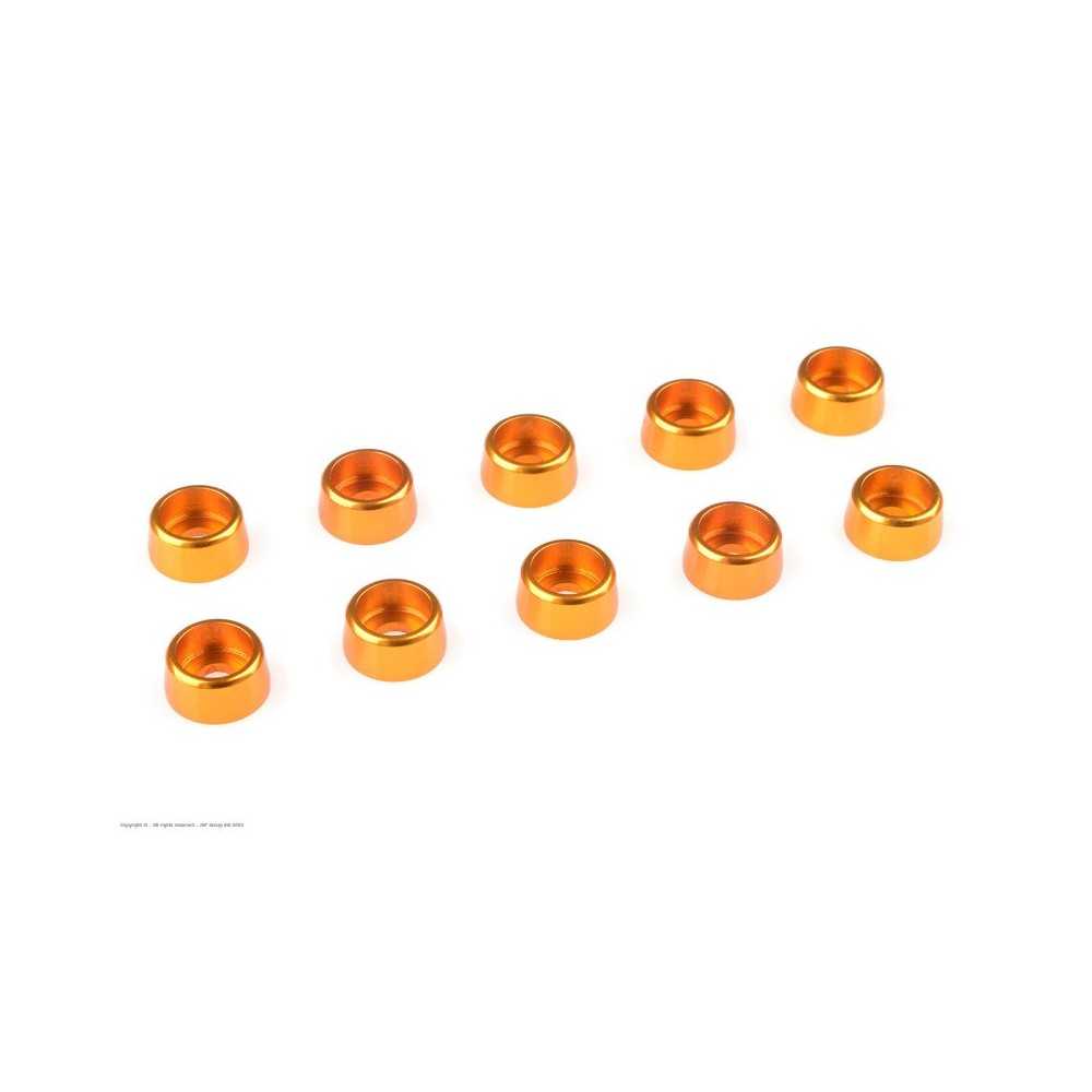 Revtec - Aluminium Washer - for M3 Socket Head Screws - OD 8mm - Gold - 10 pcs GF-0406-030