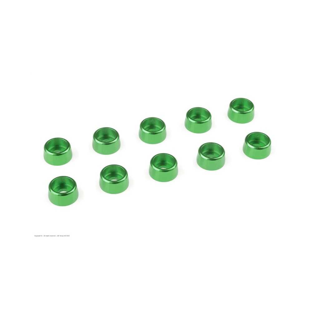 Revtec - Aluminium Washer - for M3 Socket Head Screws - OD 8mm - Green - 10 pcs GF-0406-031 Revtec - Aluminium Washer - for M3 Socket Head Screws - OD 8mm - Green - 10 pcs GF-0406-031