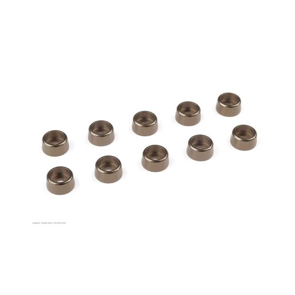 Revtec - Aluminium Washer - for M3 Socket Head Screws - OD 8mm - Gun Metal - 10 pcs GF-0406-033 Revtec - Aluminium Washer - for M3 Socket Head Screws - OD 8mm - Gun Metal - 10 pcs GF-0406-033
