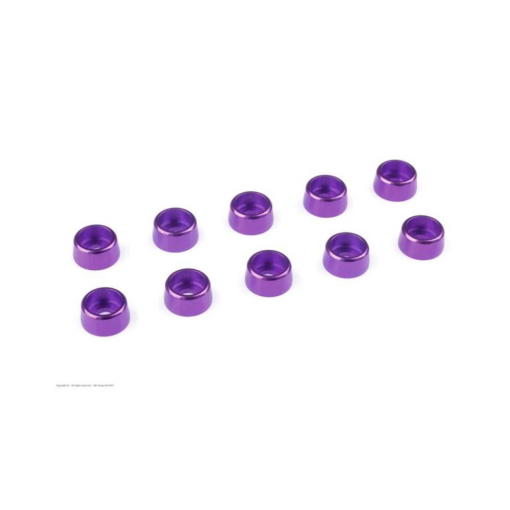 Revtec - Aluminium Washer - for M3 Socket Head Screws - OD 8mm - Purple - 10 pcs GF-0406-032 Revtec - Aluminium Washer - for M3 Socket Head Screws - OD 8mm - Purple - 10 pcs GF-0406-032